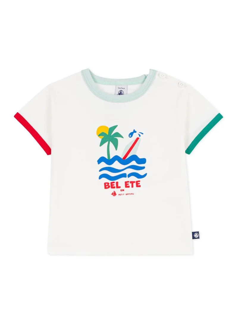 Petit Bateau Babies' short-sleeved patterned cotton T-shirt